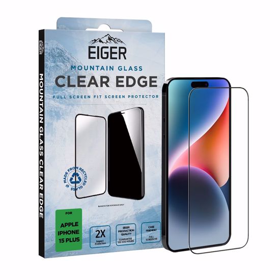 Picture of Eiger Eiger Mountain Glass CLEAR EDGE Screen Protector GRS for iPhone 16 Plus/ 15 Plus/ 14 Pro Max