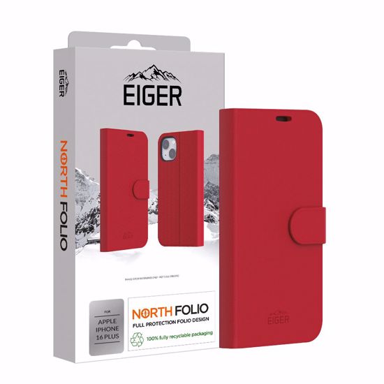 Picture of Eiger Eiger North Folio Case for Apple iPhone 16 Plus in Red